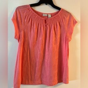 Cute coral ladies top